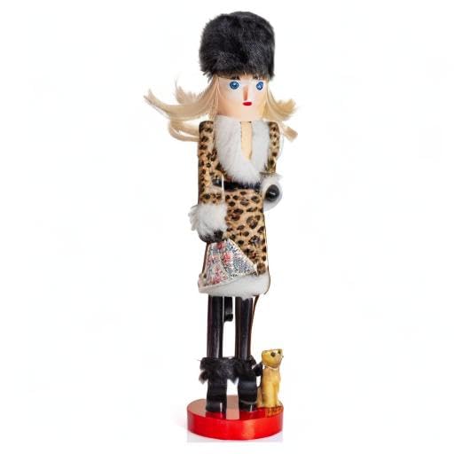 15" Wooden Glitter Nutcracker Doll T98601