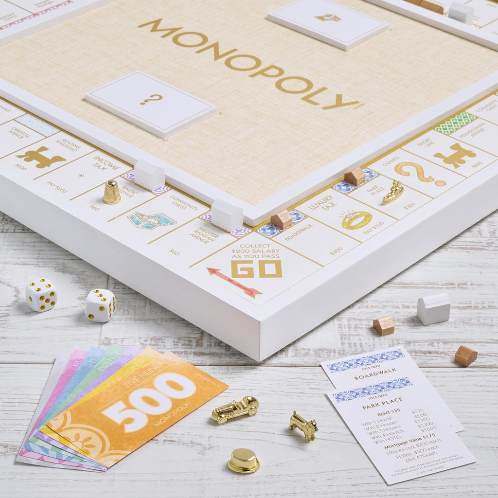 Monopoly Bianco Edition with Wood Game Board C2492