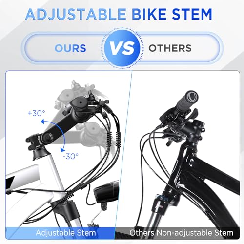 26'' 1000W Peak Electric Mountain Bike with 48V 374.4WH Removable Battery K308