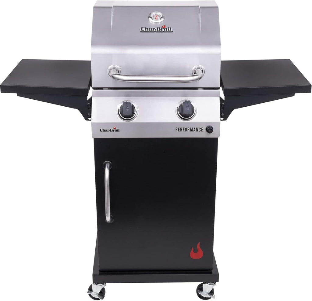 Stainless/Black 2-Burner Liquid Propane Gas Grill A704234