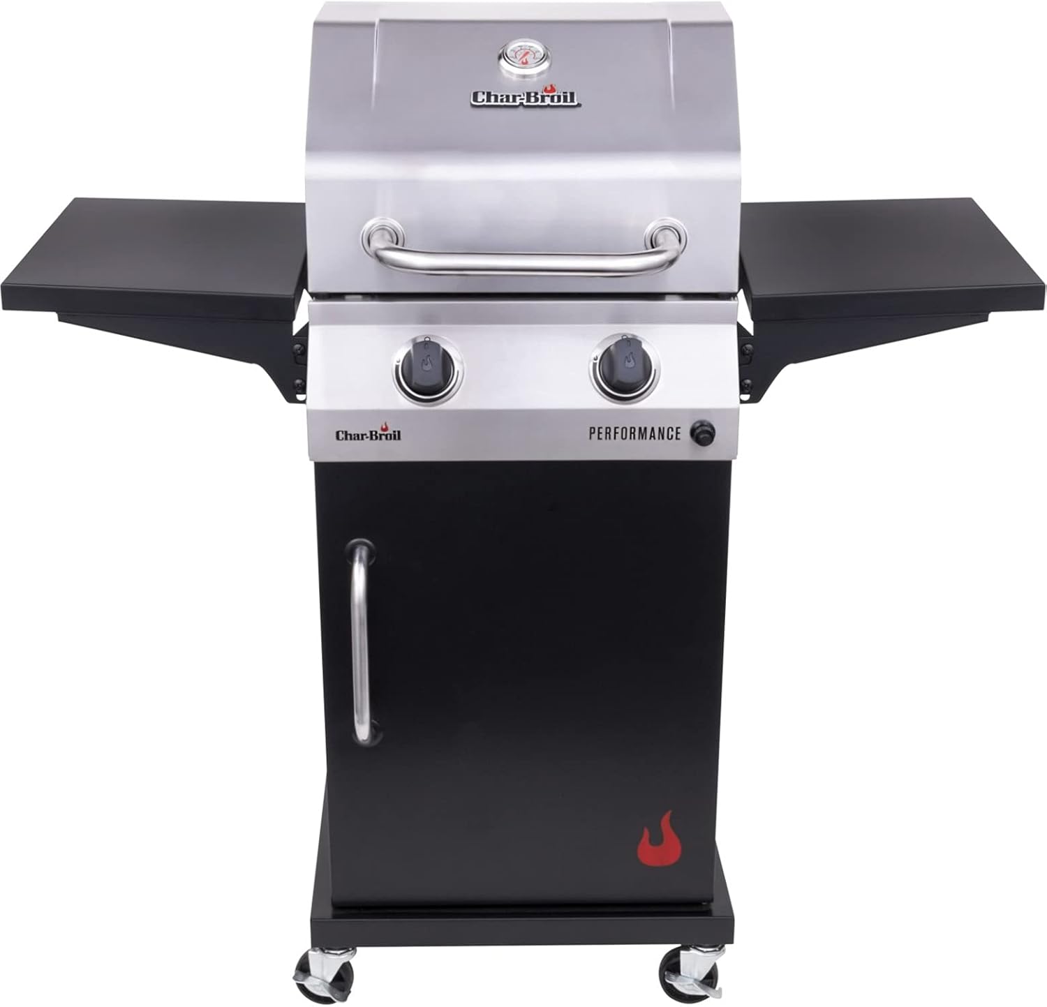Stainless/Black 2-Burner Liquid Propane Gas Grill A704234