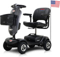 Grey Foldable 4 Wheel Mobility Scooter with 300 lbs Capacity E64219