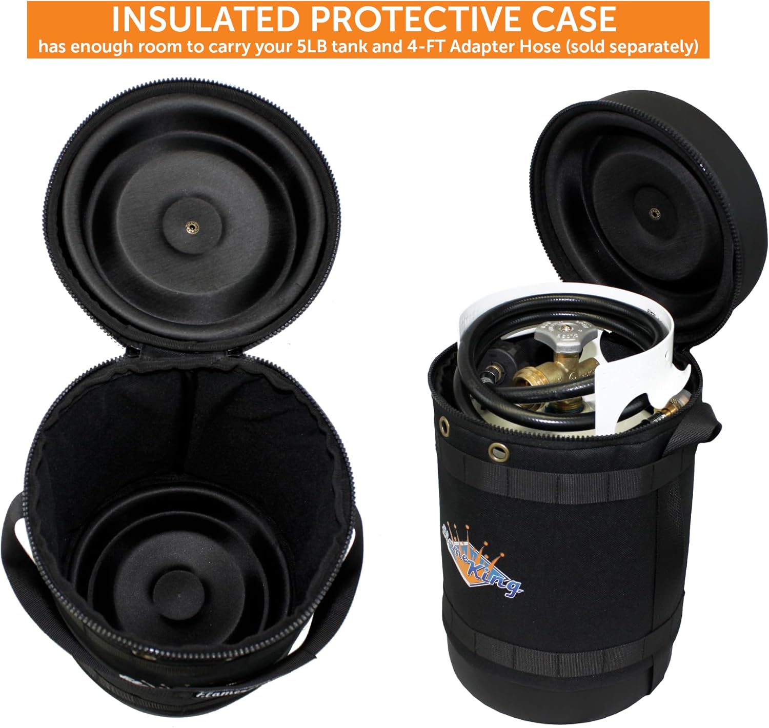 Black Insulated Protective Carry Case for 5LB Propane Tank E1623