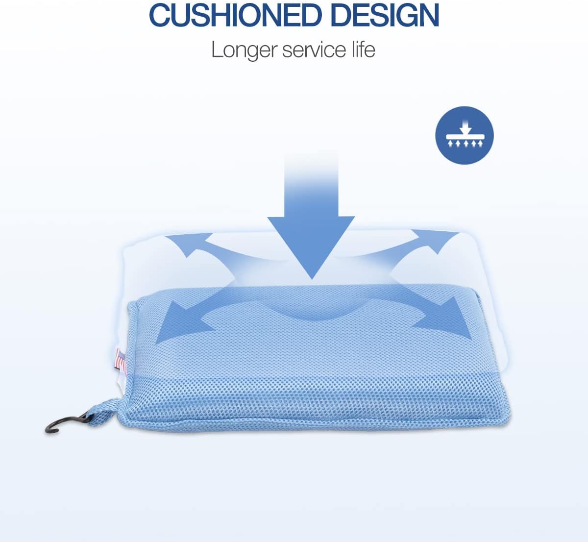 Rotating Adjustable Shower Stool with Waterproof Cushion Y540448