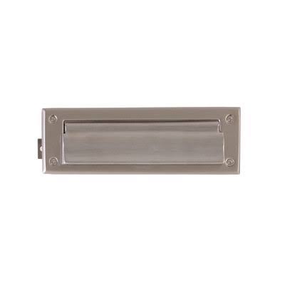 10 in x 3 in Satin Nickel Mail Slot D3740