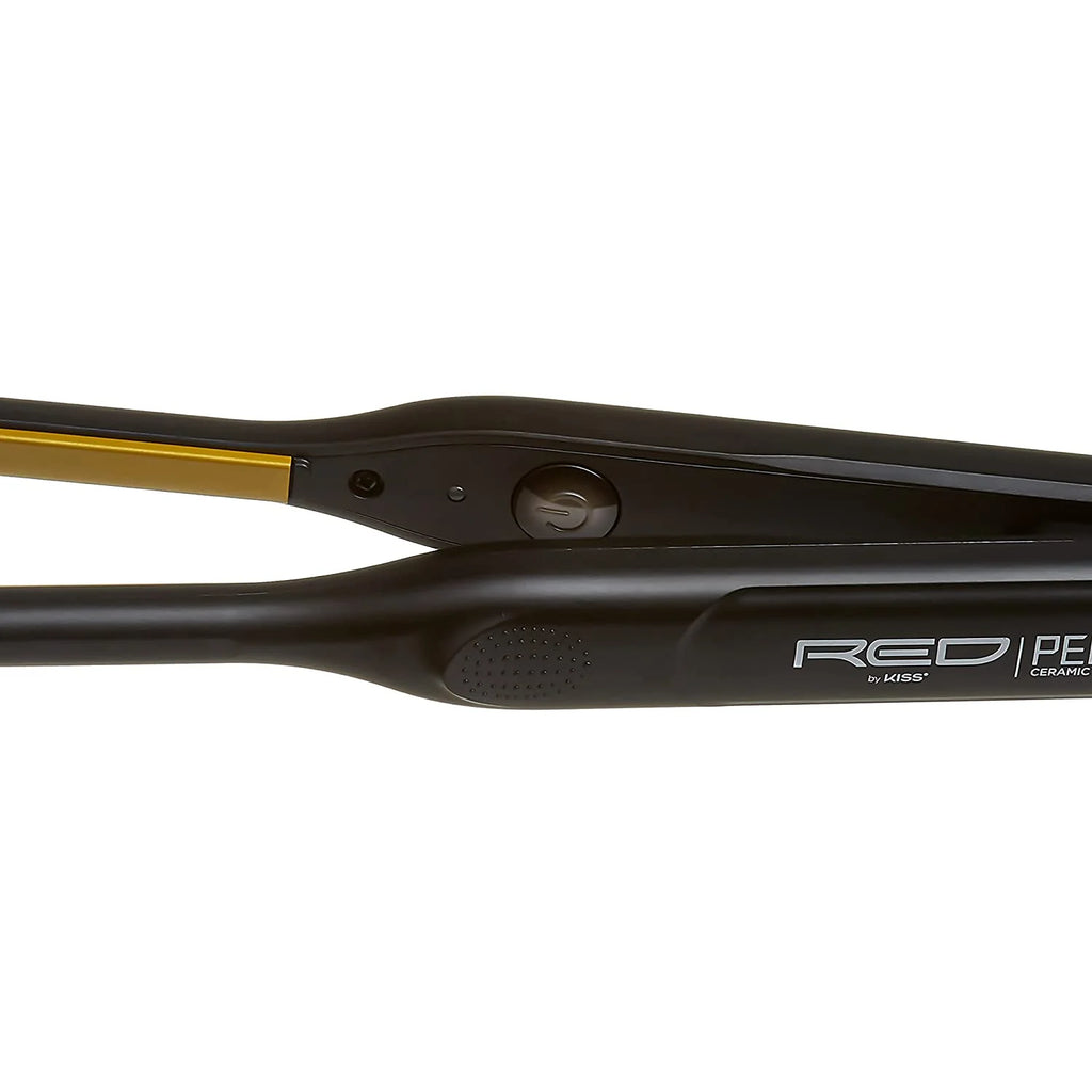 Red 0.3" Ceramic Tourmaline Pencil Flat Iron Hair Straightener M6810