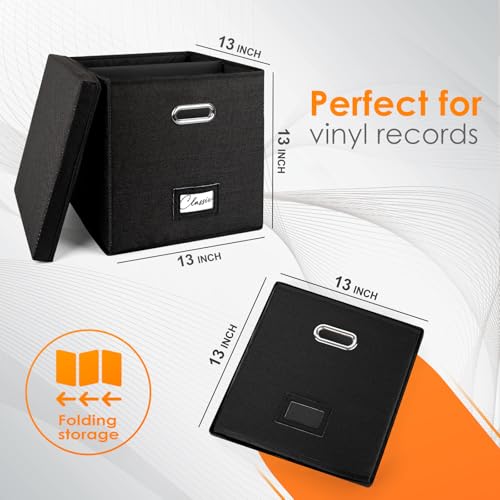 Stackable Vinyl Record Storage Box with Lid R94137
