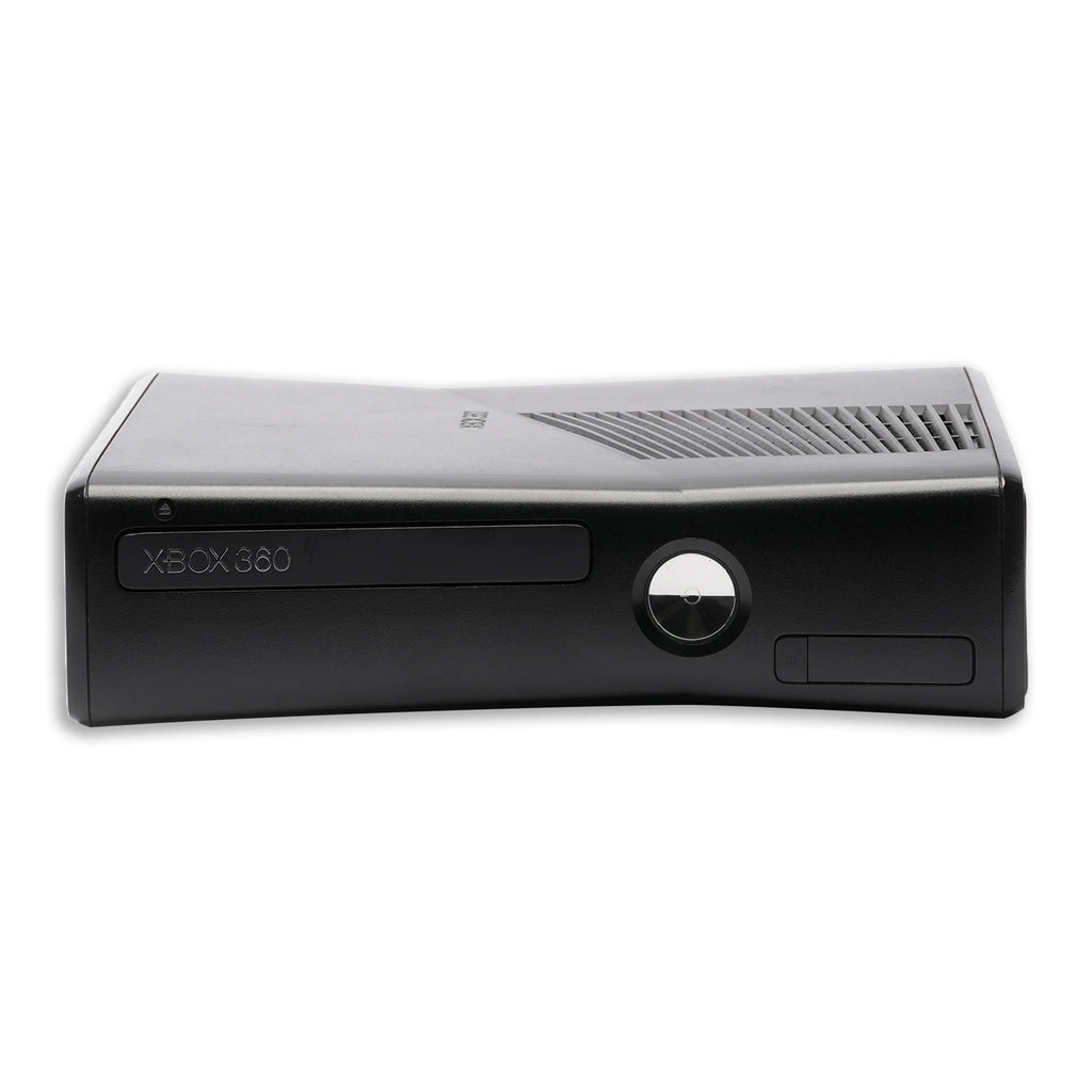 Black Xbox 360 S 4GB Game Console with Halo 4 and 2 Black Controllers Z3182