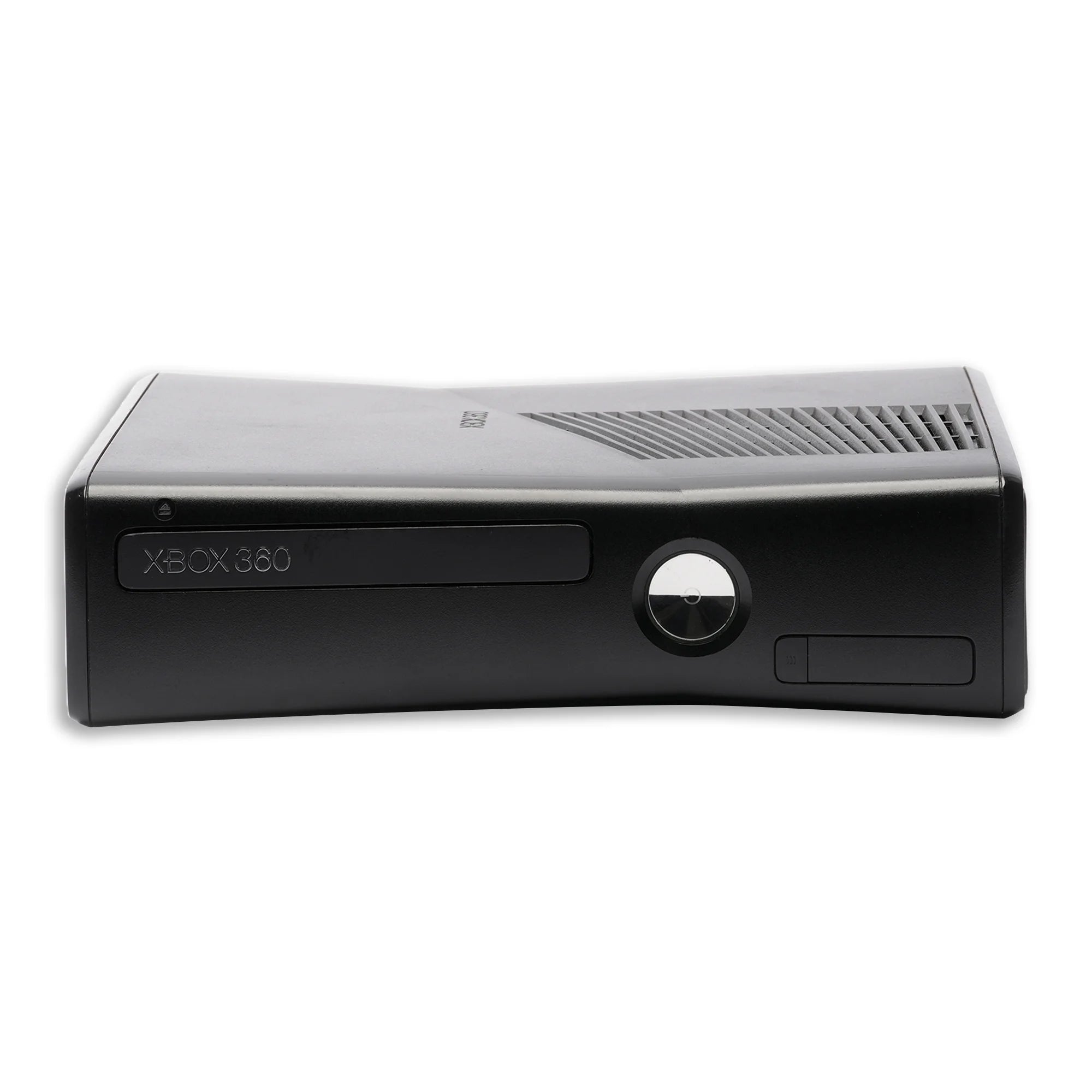 Black Xbox 360 S 4GB Game Console with Halo 4 and 2 Black Controllers Z3182
