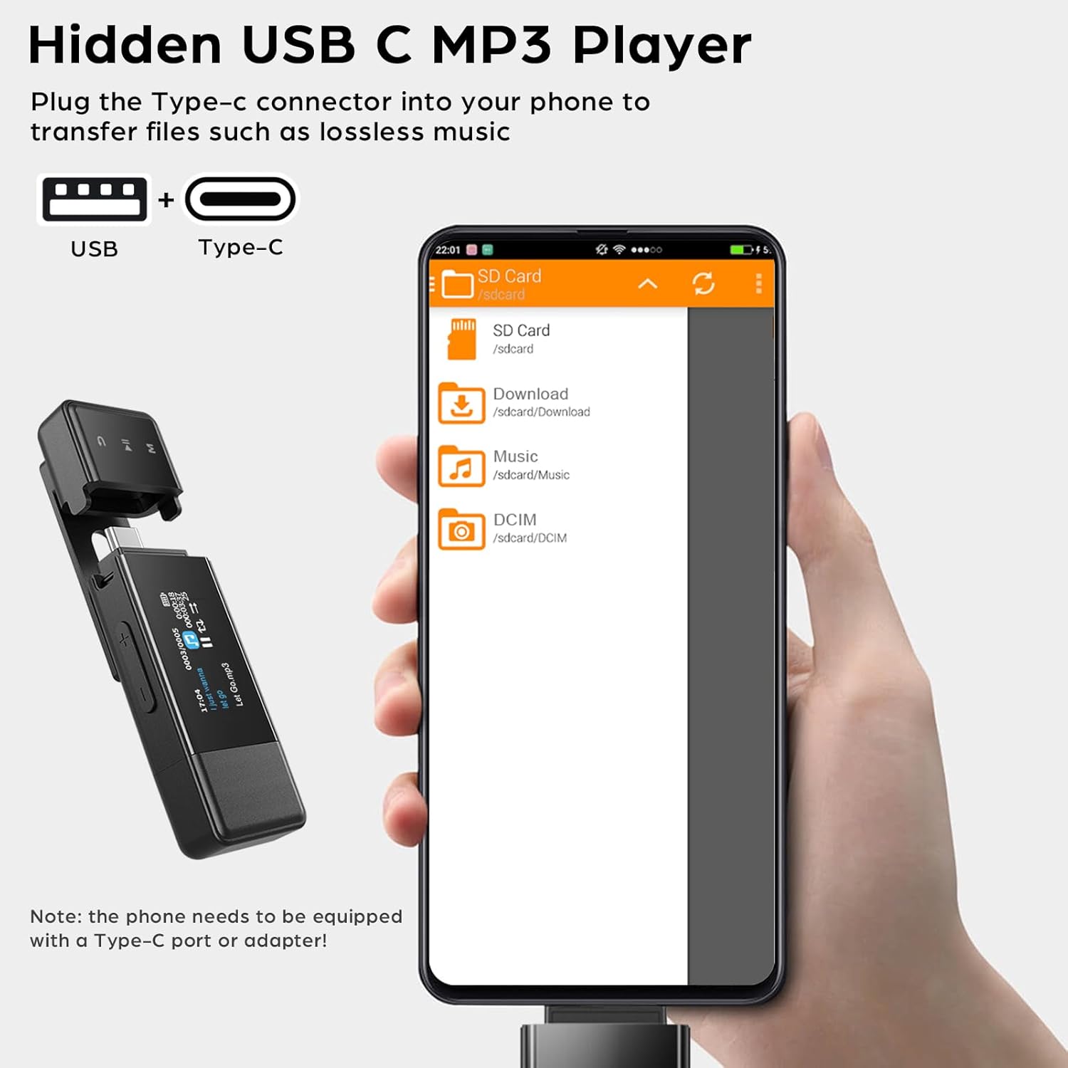 64GB Bluetooth MP3 Player with FM Radio, Black D5562