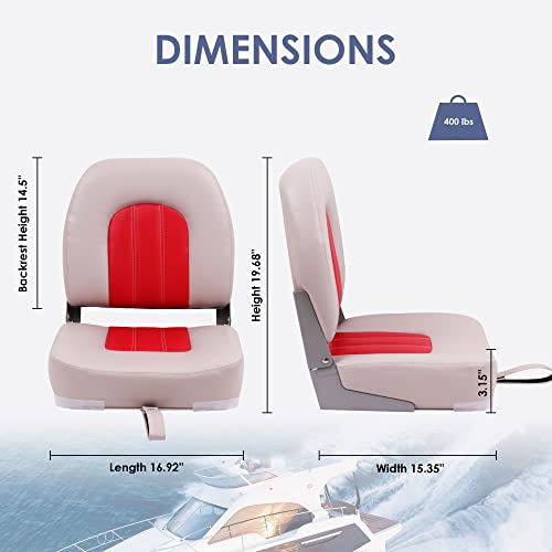 Grey/Blue Fold-Down Boat Seat C590811