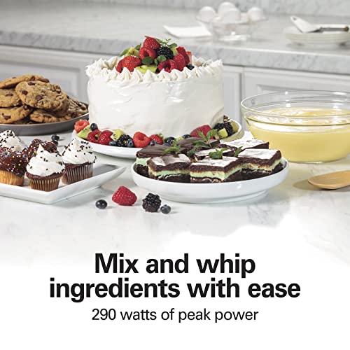 6-Speed Electric Hand Mixer with Storage Case, Brushed Stainless X947