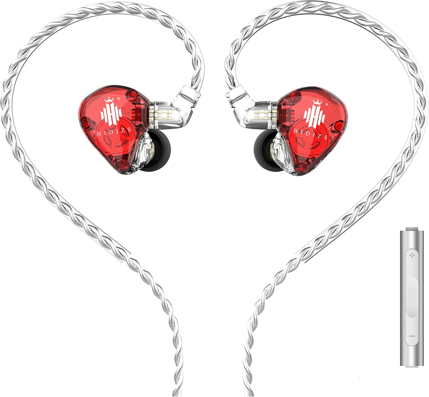 Black Polymer Diaphragm In-Ear Monitor Headphones with Detachable Cable C7091