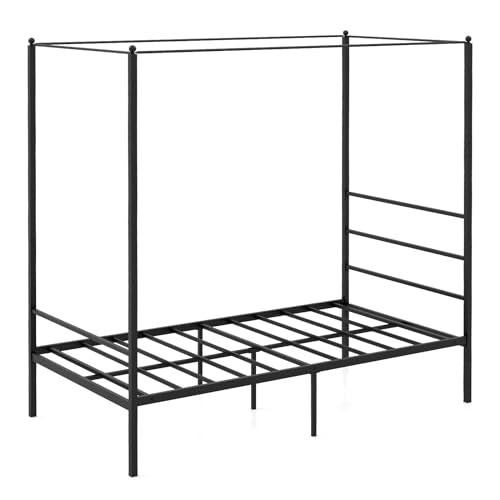 Queen Metal Canopy Bed Frame with Slats Support G298314