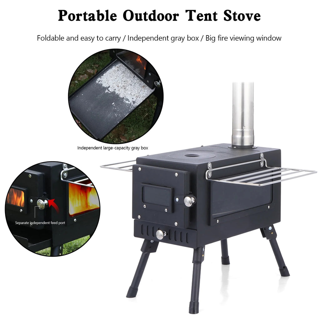 Outdoor Wood Burning Stove with Pipe H16847
