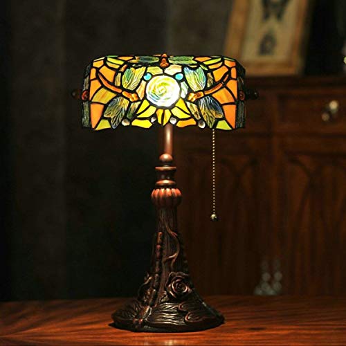 Stained Glass Table Lamp 15.5" Tall Y136