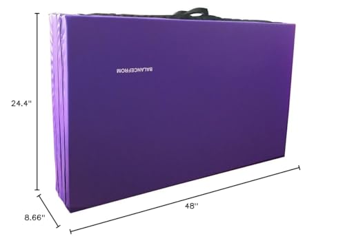 2" Thick Folding Gymnastics Mat with Carrying Handles M2490