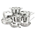 14 Piece 5-Ply Brushed Stainless Steel Cookware Set A857
