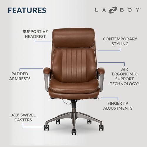 Black Vegan Leather Office Chair with Memory Foam Seat Back G407970