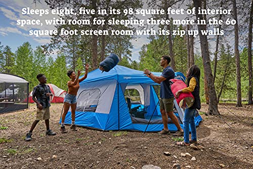 8 Person Water Resistant Tent with Convertible Screen Room R136142