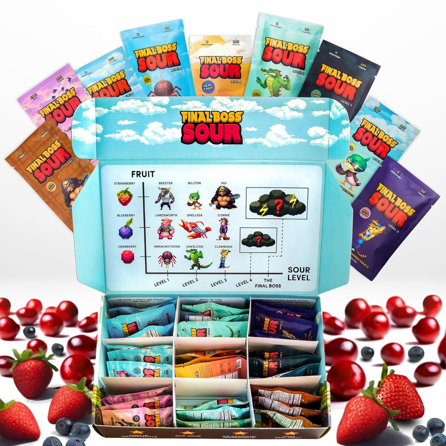 Natural Chewy Sour Gummies, 1.06oz, 27 Pack N208