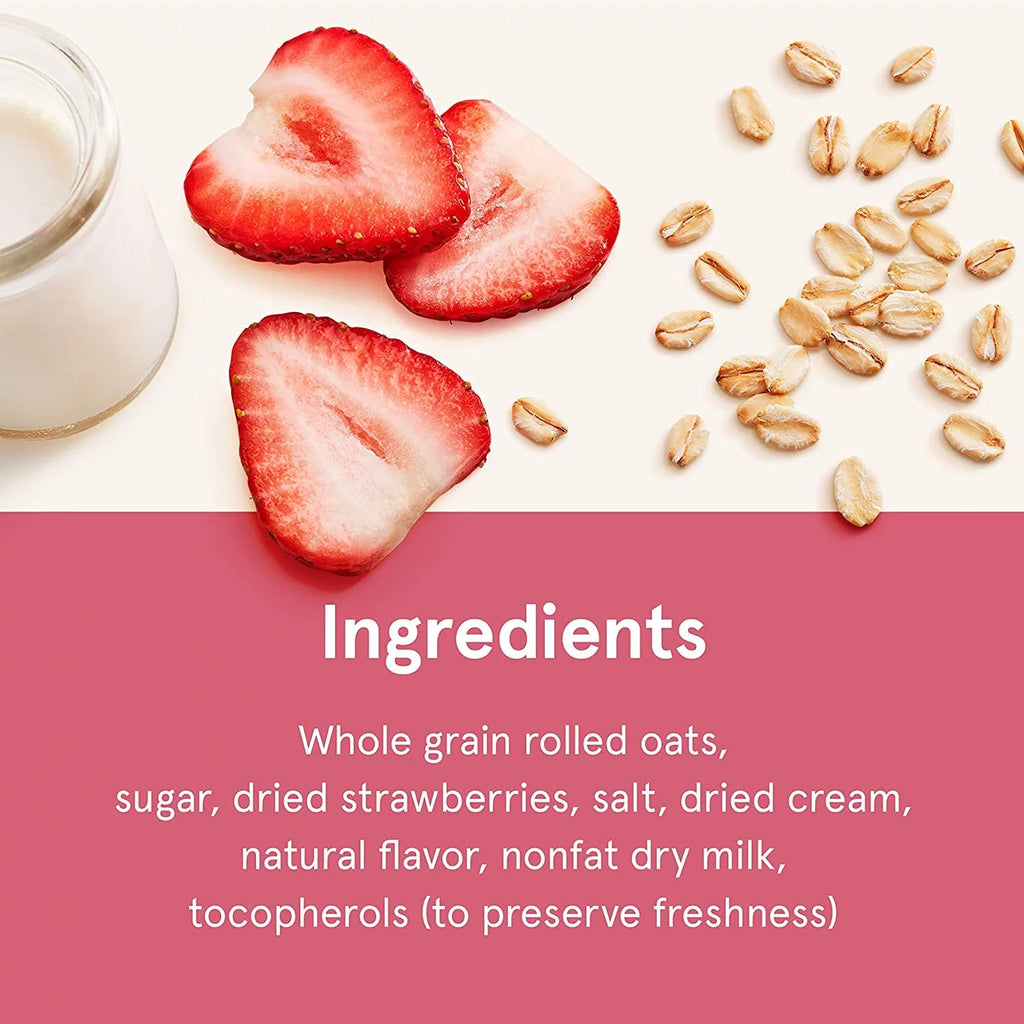 Strawberries & Cream Instant Oatmeal, 1.05 Oz, Pack Of 44 N218183