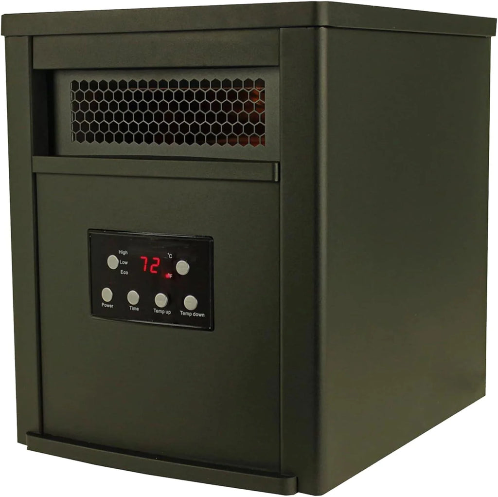 1500W Portable Electric Infrared Quartz Space Heater Black (2 Pack) M4260