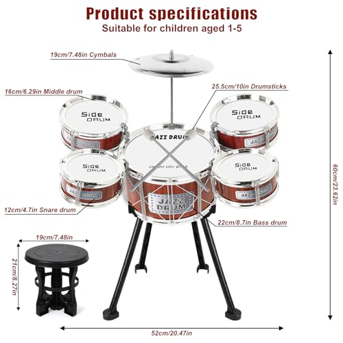 8PCS Toddler Drum Set H303
