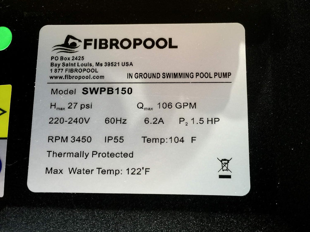 1.5 HP Swimming Pool Pump D330496