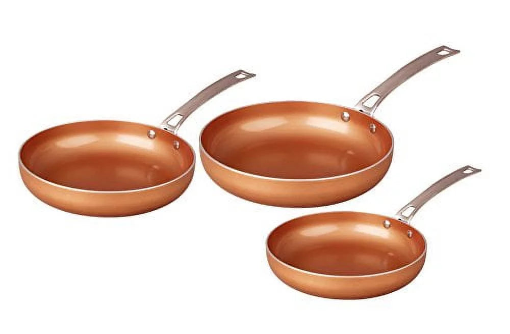 3 Piece Ceramic Coated Frying Pan Cookware Set Q337