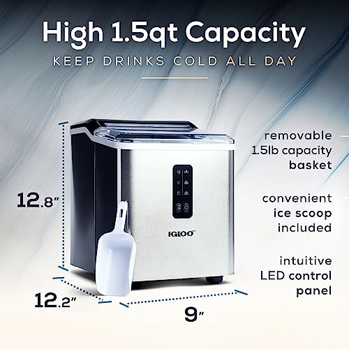 Stainless Steel Electric Countertop Ice Maker Machine Z469