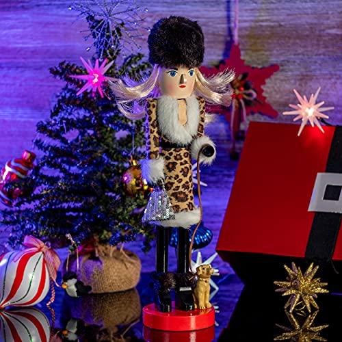 15" Wooden Glitter Nutcracker Doll T98601