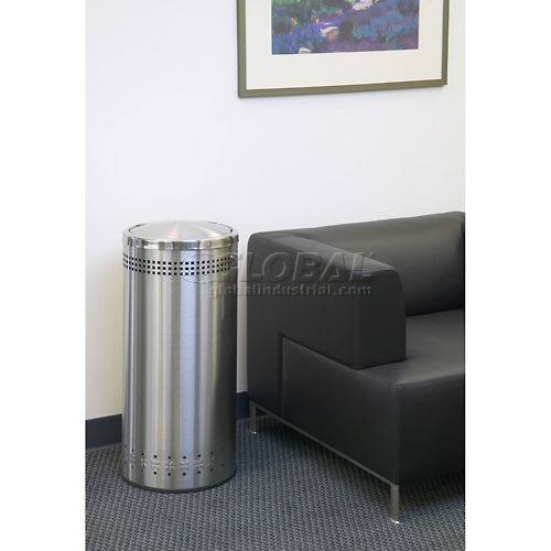 15 Gallon Swivel Lid Trash Can Stainless Steel A836