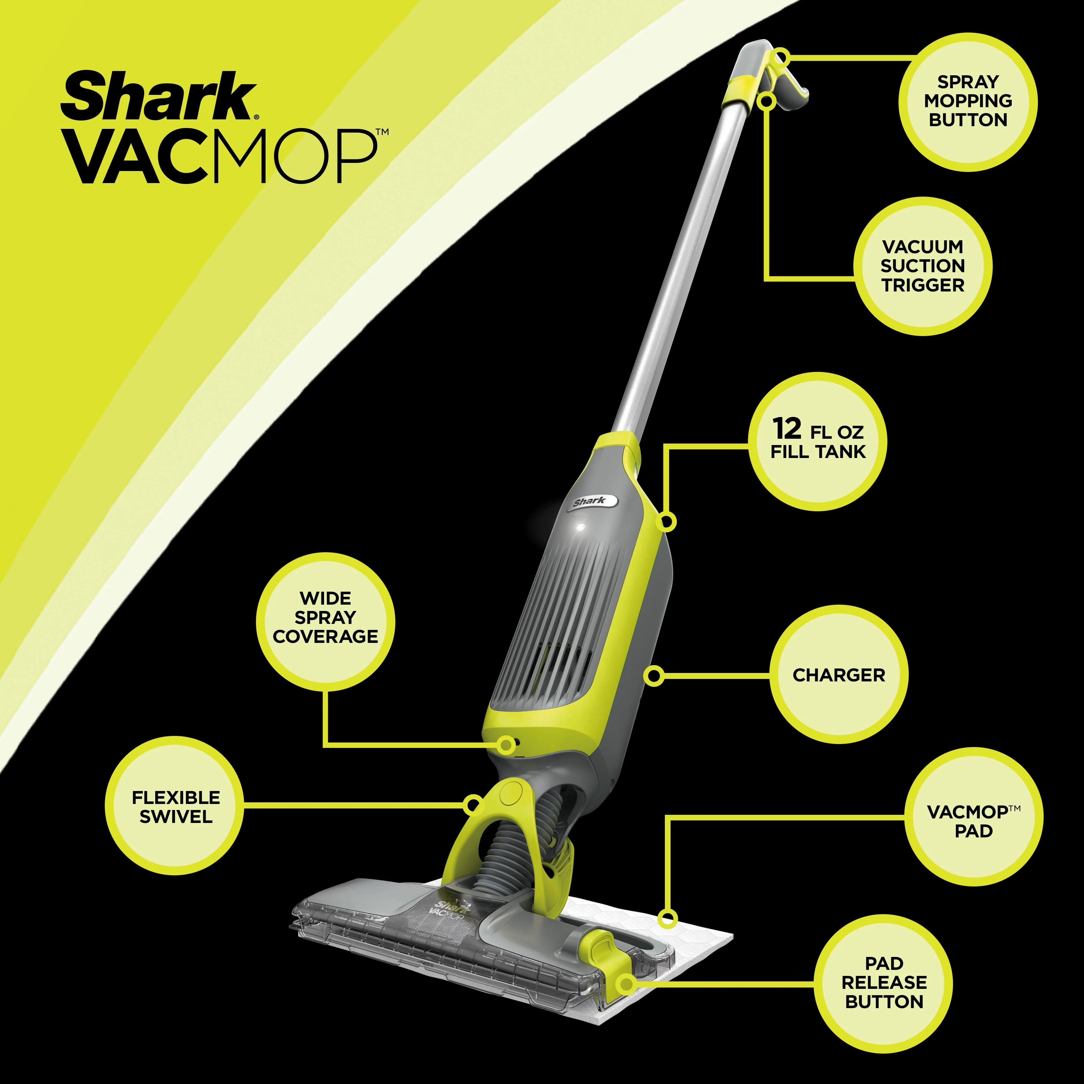 Cordless Hard Floor Vacuum Mop with Disposable Pads C75903