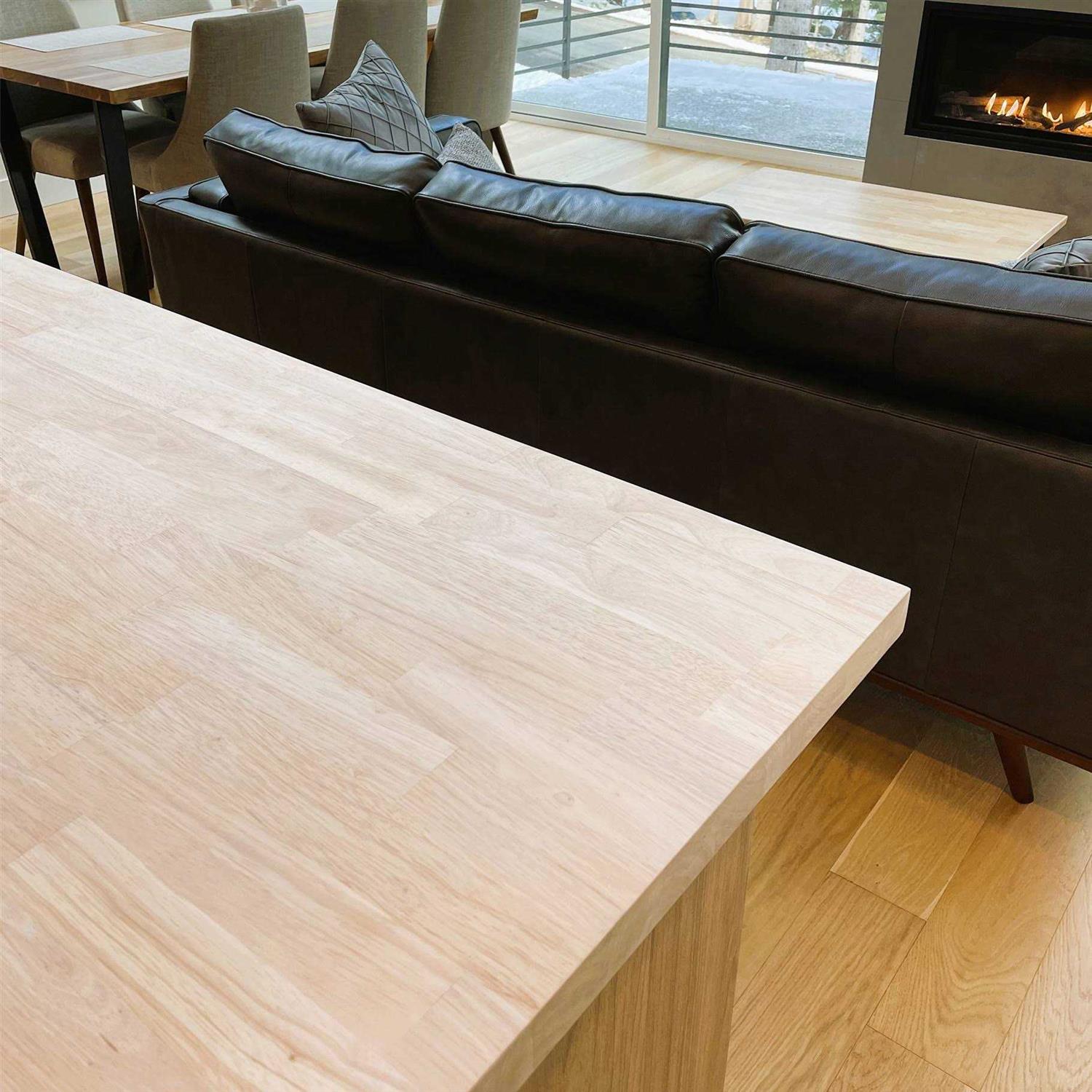 Natural Straight Butcher Block Hevea Countertop G7553