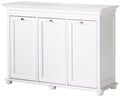 White Triple Tilt Out Bathroom Hamper R1557