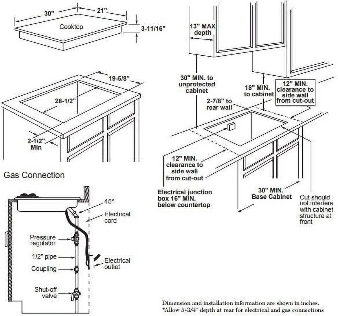 30" Built-In Gas Cooktop with 5 burners in Stainless Steel F89949