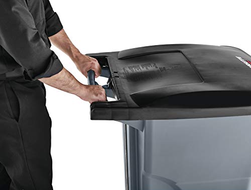 50-Gallon Gray Heavy-Duty Wheeled Trash Can, Pack of 2 A32004