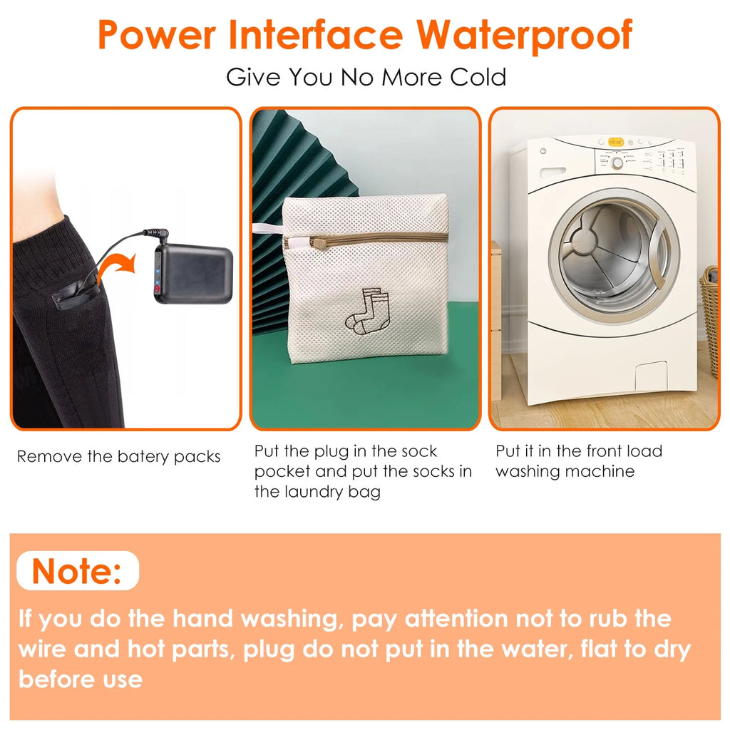 Rechargeable Heated Socks with 4 Heat Settings B196