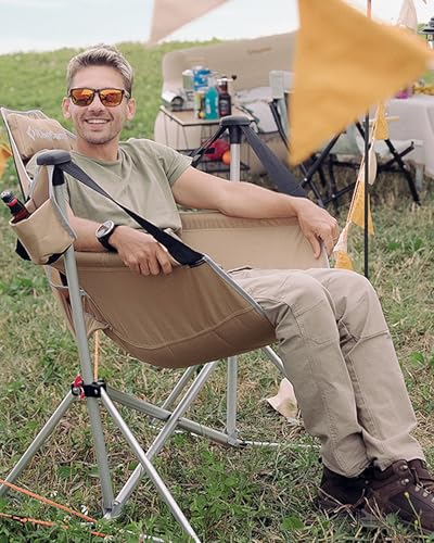 Oversized Folding Hammock Camping Chair with Cup Holder T1560