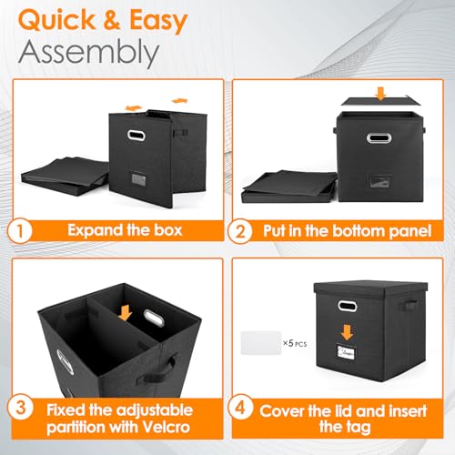Stackable Vinyl Record Storage Box with Lid R94137