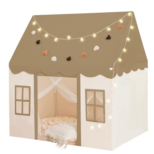 Large Green Kids Playhouse Play Tent with Mat S684868