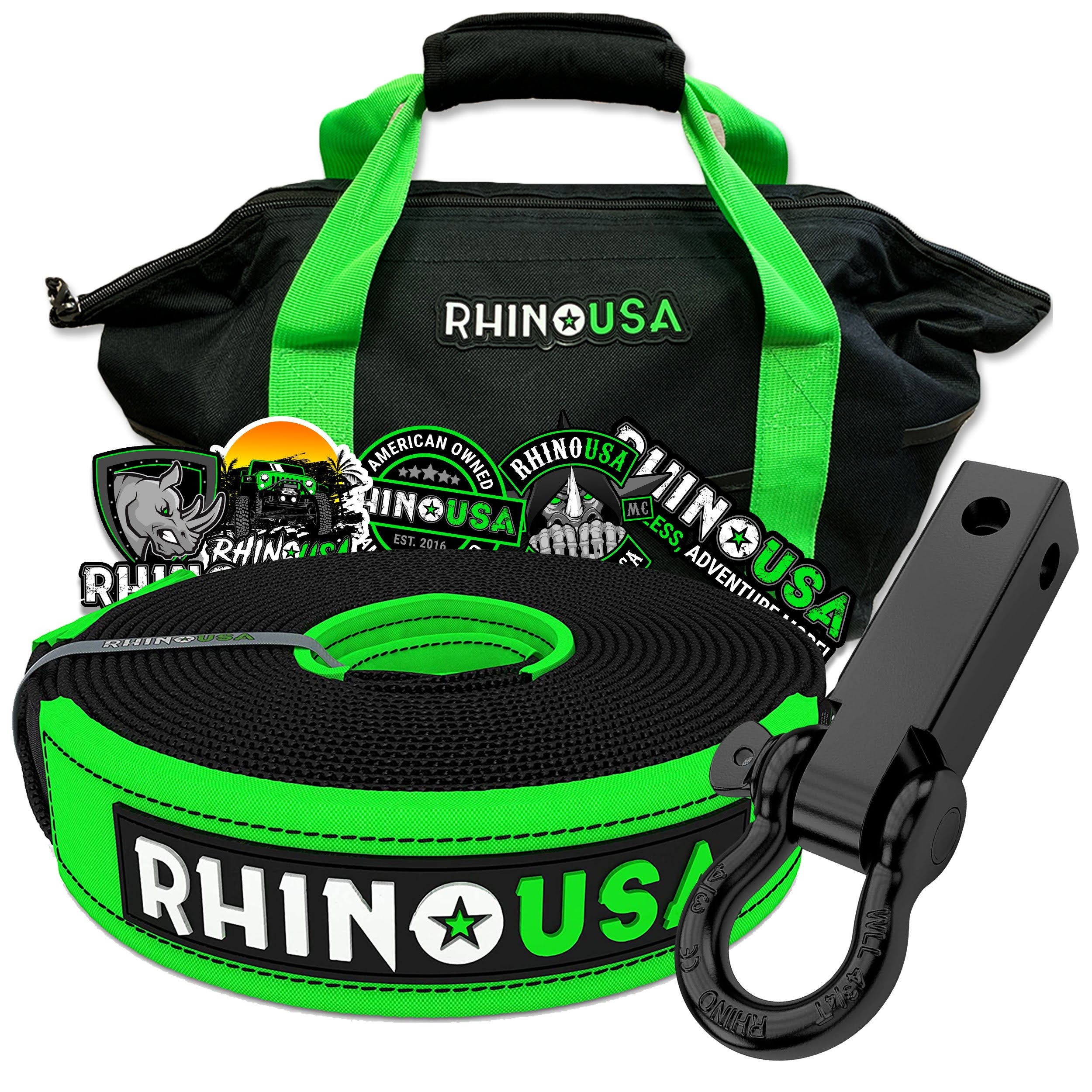 Combo Recovery Tow Strap 20ft & Shackle Hitch Receiver N709366