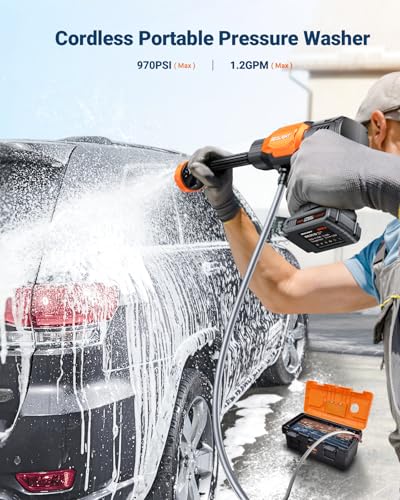 Cordless Pressure Washer with Rechargeable 3.0Ah Batteries Z213761