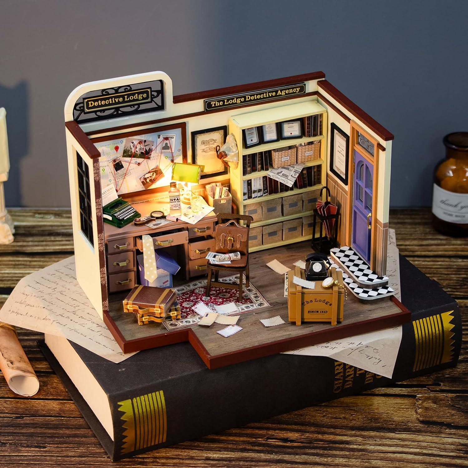 3D Wooden Miniature Dollhouse Kit with Furniture F34576