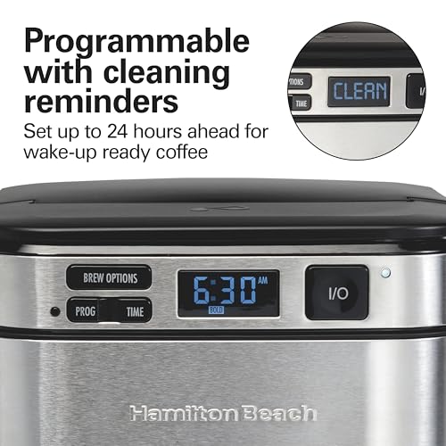 12 Cups Black Programmable Drip Coffee Maker U8908