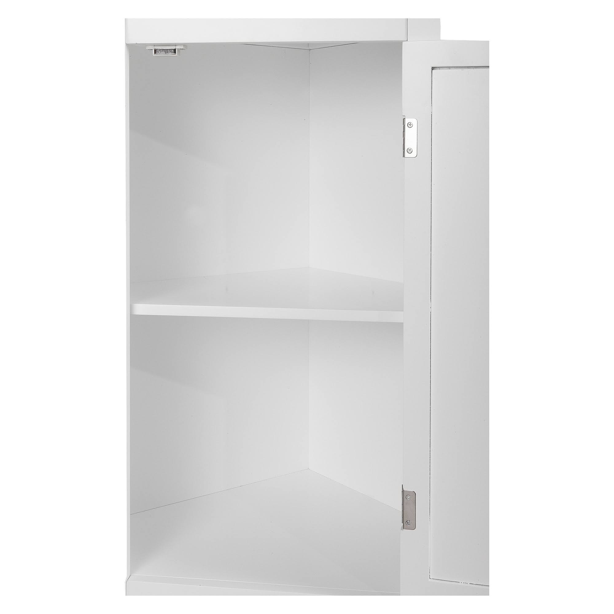 White Wooden Corner Wall Cabinet E83984