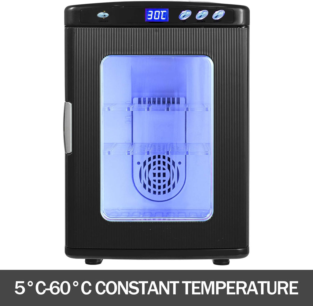 Black Reptile Egg Incubator 25L Capacity Mini Digital Cabinet Style with Heating and Cooling 5-60°C 12V/110V P17457