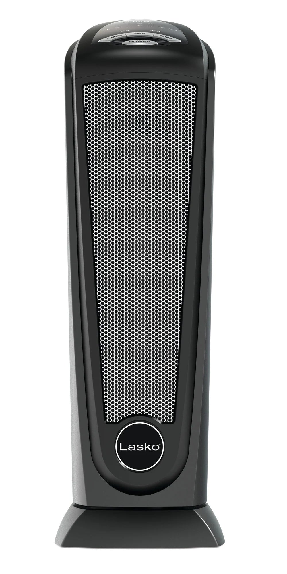 Black 1500W Oscillating Ceramic Tower Space Heater S22495
