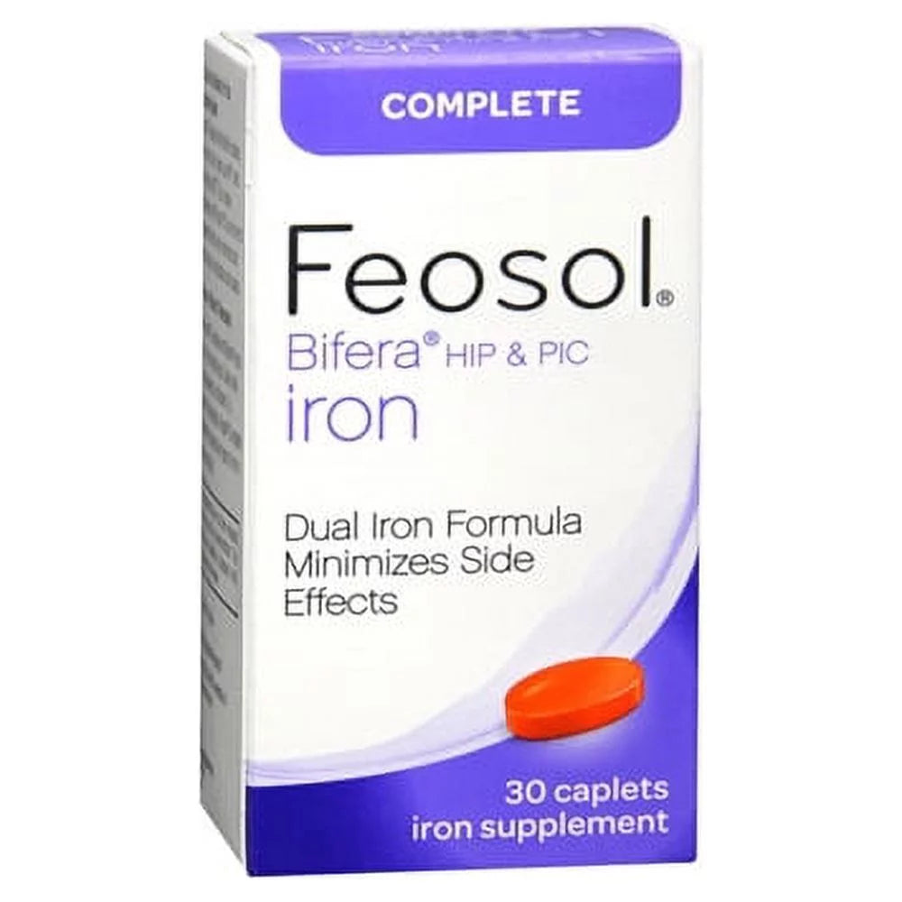 30 Ea, 2 Pack Iron Formula Caplets A704798